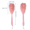 Unique Bargains Body Bath Brush Back Scrubber Loofah Shower with Long  Handle for Skin Exfoliating PP Mesh Pink 1 Pcs