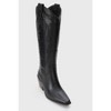 Pietro - Black Leather Western Knee High Boot (Women) | Forever & Always Shoes - 3 of 4