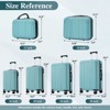 3/6-Piece Hardshell ABS Luggage Set, Lightweight Suitcases with Spinner Wheels, TSA Lock, Side Hooks, Carry-On & Checked Luggage - ModernLuxe - 2 of 4