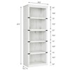5 Tier Book Shelf, Farmhouse Book Case,Tall Shelf with Storage, Wooden Bookshelves for Living Room - 2 of 4
