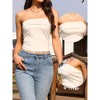 INSPIRE CHIC Women's Strapless Crop Bandeau Basic Sleeveless Going Out Summer Tube Tops - 2 of 4
