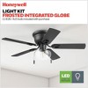 Honeywell Halle 42 Inch Indoor LED Ceiling Fan with Pull Chain, Matte Black - 2 of 4