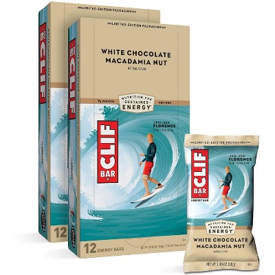CLIF BARS - White Chocolate Macadamia Nut - Vegetarian, Kosher - 2.4 Ounce Bar (Pack of 24)