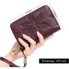 FATMOON Women’s Wallet - RFID Blocking Leather Wallet with Removable Wristlet Strap - Double Zip Card Holder for Everyday Use & Travel - 2 of 4