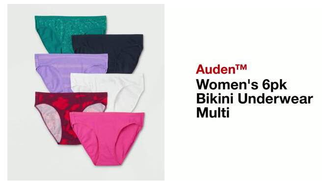 Women's 6pk Bikini Underwear - Auden™ Multi, 2 of 6, play video