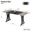 Bestier 70'' Rectangular Dining Table for 6-8 People Wooden Kitchen Table with Metal Legs Computer Desk - 4 of 4