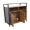 31" Cat Litter Box Furniture Enclosure with Scratch Pad,Modern Hidden Cat House Cabinet,Durable Design for Indoor Use – LAOTIES - 3 of 4