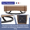 POCASSY Wicker Swivel Rocking Chairs, Oversized Rocker Patio Chairs Set Rattan Glider Chairs for Outdoor Porch Deck Backyard - 4 of 4