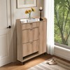 Shoe Storage Cabinet with 2 Flip Drawers & 1 Drawers, Freestanding Shoe Organizer with Metal Legs for Entryway - 3 of 4