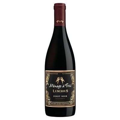 Ménage à Trois Luscious Pinot Noir Red Wine - 750ml Bottle