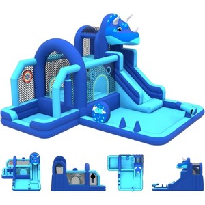 Bounce House,Inflatable Dinosaur Bouncer with Slide and Air Blower,Jumping Castle for Kids, Durable Sewn Bouncy House for Backyard,Indoor Family Fun - 1 of 2