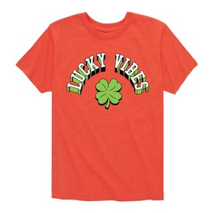Boys' - Instant Message - St. Patrick's Day Lucky Vibes Short Sleeve Graphic T-Shirt - 1 of 4
