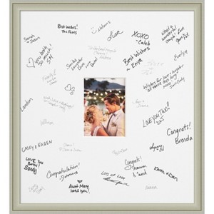 Florence Signature Mat Picture Frame – Guest Book Alternative for Weddings, Graduations, or Retirement – Autograph Photo Mat for Signature Board - 1 of 4