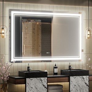 Keonjinn LED Front Light Bathroom Vanity Wall Mirror, Anti-Fog, Dimmable - 1 of 4