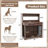 38" Wooden Dog Crate Furniture with Sliding Door,Indoor Dog Kennel Table with Drawers and Shelves,Decorative Pet Crate–Maison Boucle - 3 of 4