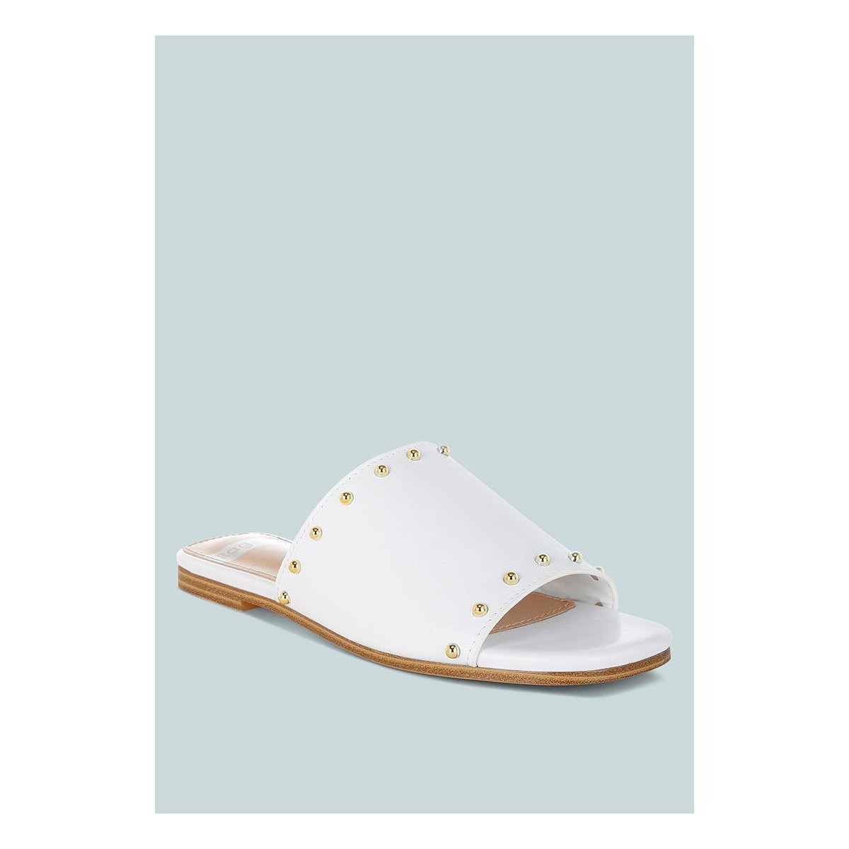 Обувь Rag & Co Womens Renaldi Genuine Leather Studded Slip-On Flats 8 — фото 2