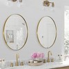 ANDY STAR T03-S10-O2028G Modern Decorative 20 x 28 Inch Oval Wall Mounted Hanging Bathroom Vanity Mirror with Stainless Steel Metal Frame, Gold - 4 of 4