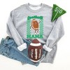 Simply Sage Market Women's Graphic Sweatshirt Checkered Football Mama - 2 of 2