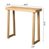 Syemin Console Tables 35.8 Inch Solid Wood Console Table for Entryway, Sofa Table Narrow Entryway Table, Behind The Couch, Brown, 35.8"*12"*31.9" - 3 of 4