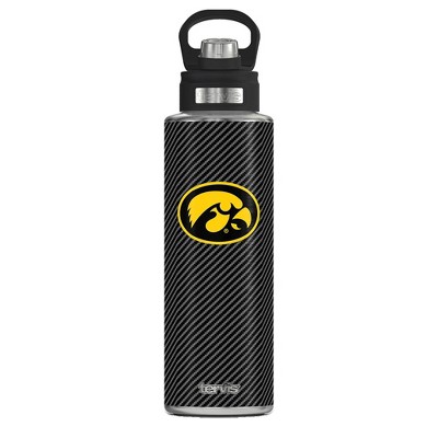 NCAA Iowa Hawkeyes Carbon Fiber Wide Mouth Water Bottle - 40oz