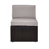 Palm Harbor Outdoor Wicker Center Chair: Gray, Crosley - Steel Frame, UV-Resistant, Removable Cushions - 4 of 4