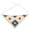 Unique Bargains Knitted Triangle Bandana Beige Black 2 Pcs - 4 of 4