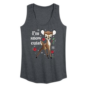 Women's - Disney - Christmas - I'm Snow Cute Graphic Racerback Tank - 1 of 4
