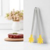Unique Bargains Pcs Food Tongs Hand-Shaped Ice & Food Tongs Dishwasher Safe Stainless Steel Silicone 5 Inch 1 Pcs - 2 of 3
