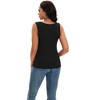 ATHLECHIC Women's Scoop Neck Ribbed Wide Strap Sleeveless Workout Basic Sport Tank Tops - 4 of 4