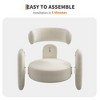 Oversized Chenille Armchair Modern Barrel Accent Chair Upholstered Mid-Century Round Chair With Open Back Single Sofa Extra Large Reading Club Chair - 3 of 4