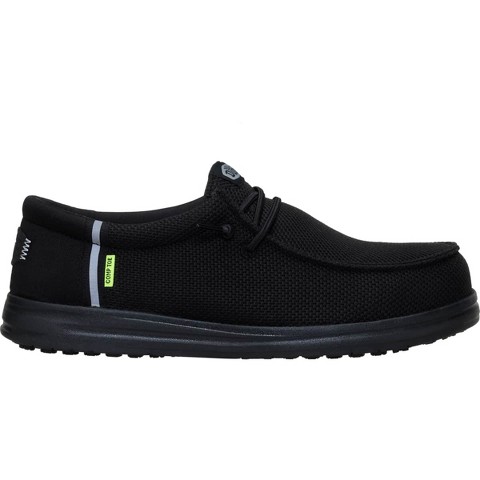 HEYDUDE Men Wally Work Comp Toe Wide , Wide/Black, 10