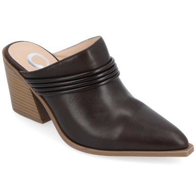 Journee Collection Womens Jinny Slip On Block Heel Mule Pump