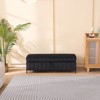 GDFStudio Mandy 49.21" Velvet Upholstered Tufted Storage Ottoman with Metal Legs - 2 of 4