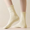 Alilang Women's Summer Ribbed Ankle Socks with Bow Embroidery Casual 5Pk - 2 of 4