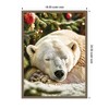 Kate & Laurel All Things Decor Sylvie Framed Canvas Ice Bear Sleeping Beneath a Christmas Tree by Michael Schauer - 2 of 4