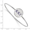 Black Bow Jewelry Sterling Silver Kappa Kappa Gamma Greek Life Bangle Bracelet 7 Inch - 2 of 3