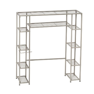 Honey-Can-Do 5-Tier Over the Toilet Steel Storage Shelf Silver