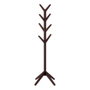 Hastings Home Modern Freestanding Wooden Coat Rack - Hall Tree for Jackets, Hats, and Purses