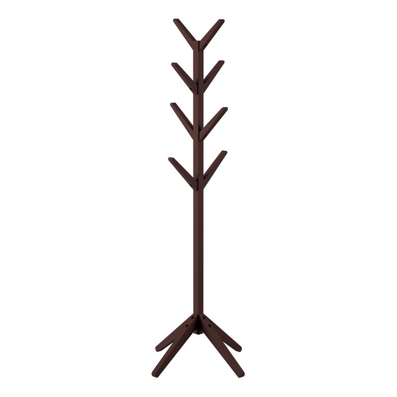 Hastings Home Modern Freestanding Wooden Coat Rack - Hall Tree for Jackets, Hats, and Purses, 1 of 8
