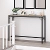 Grey Console Table, Narrow Sofa Table, 39.4" Behind Couch Table for Living Room,Industrial Hallway Table for Entryway - 2 of 4