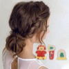Unique Bargains Christmas Hair Clips Headphone Bears for Christmas 2.09"x1.3" Red Green 1 Set - 2 of 4