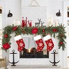 Pre-Lit Christmas Garland with 20 Warm White LEDs, Faux Greenery with Pine Cones & Berries for Mantle, Stairs, Fireplace and Banister - 2 of 4