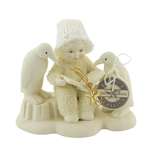 Dept 56 Snowbabies 3.75 In Read Me A Story Gold Star Penguins Figurines ...