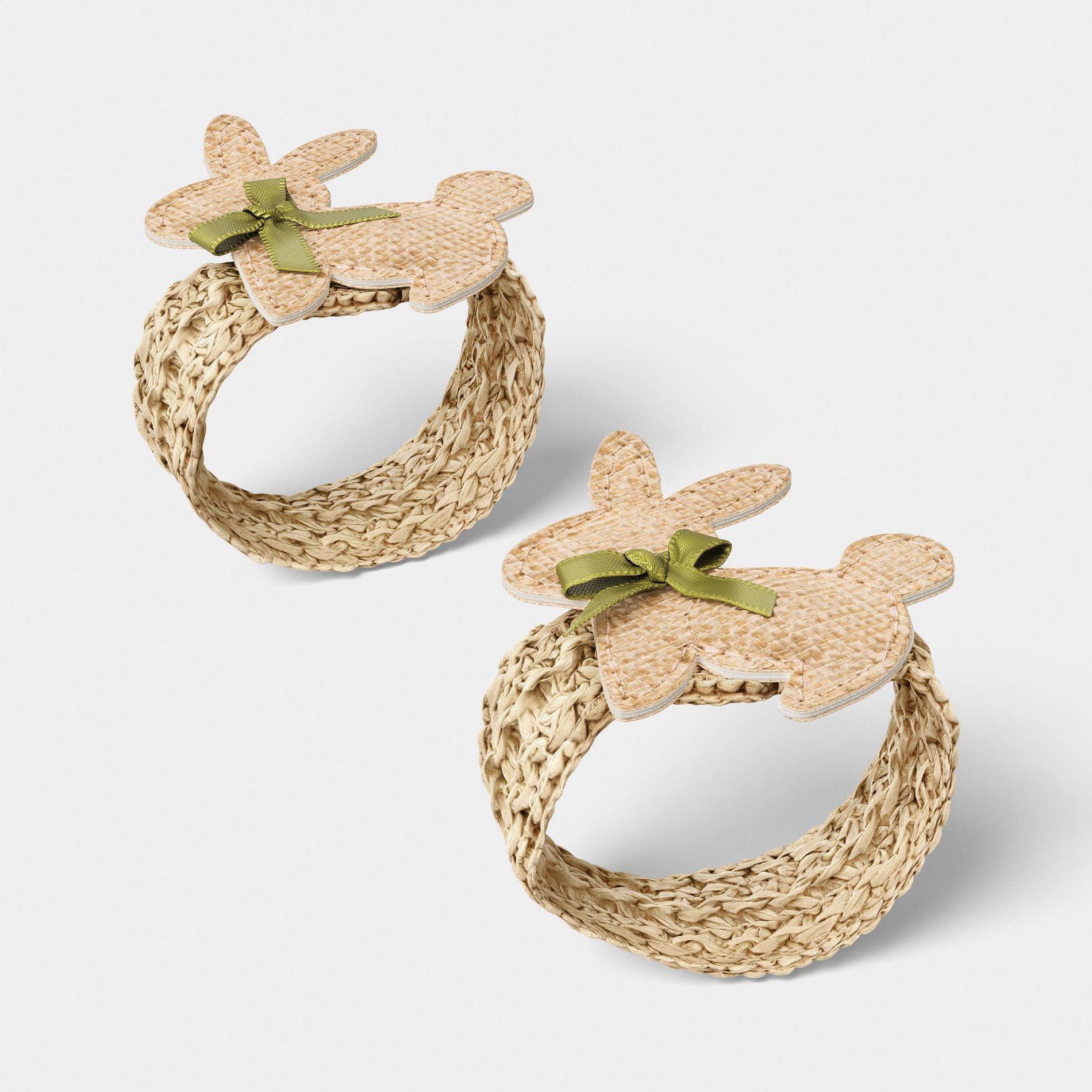 Easter 2pk Woven Bunny Napkin Rings - Threshold™