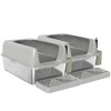 PawHut 2 Pack Stainless Steel Litter Box, Metal Litter Box with High Sided for Easy Clean & Anti-Urine Leakage, with Metal Scoop & Scoop Holder - 4 of 4
