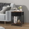 Costway 2-tier Nightstand Bedside End Sofa Table with  Drawer for Living Room - image 2 of 4