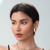 Gold Chunky Hoop Earrings Set for Women, 14K Gold Plated Twisted Huggie Hoop Earring, Thick Open Hoops Set Lightweight - 2 of 4