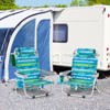 Tangkula 1/2 PCS Backpack Beach Chair Foldable 5-Position Lay Flat Lounge Chair - 2 of 4