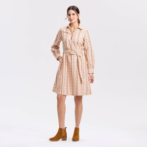 Women's Bishop Long Sleeve Poplin Mini Shirtdress - Universal Thread™ - 1 of 3