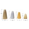 Conical Stoneware Bud Vases in Crackle Glaze, Set of 4 - 2 of 4